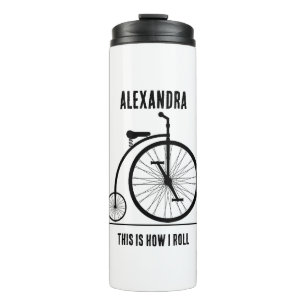 Funny Retro bicycle personalized for cyclist Thermal Tumbler