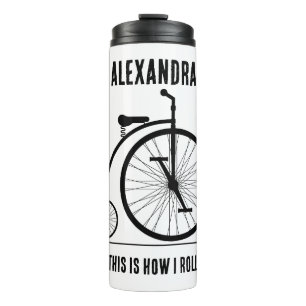 Funny Retro bicycle personalized for cyclist Thermal Tumbler