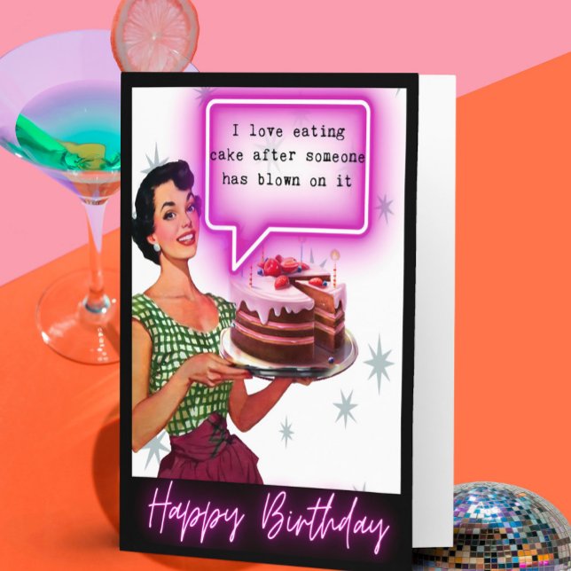 Funny Retro Birthday Card Best Friend-Sassy -Blow (Creator Uploaded)