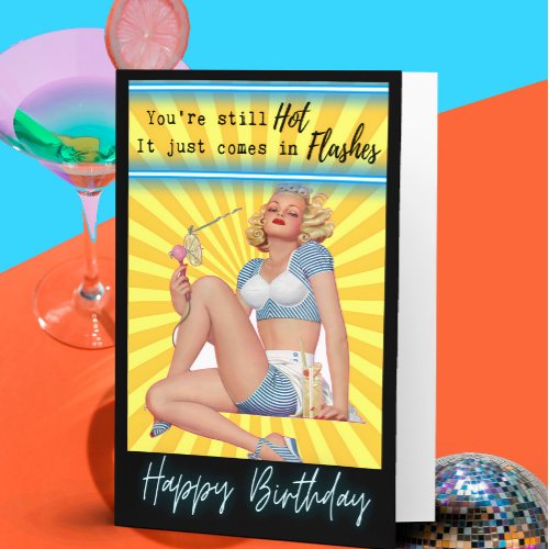 Funny Retro Birthday Card Best Friend-Sassy-Flash