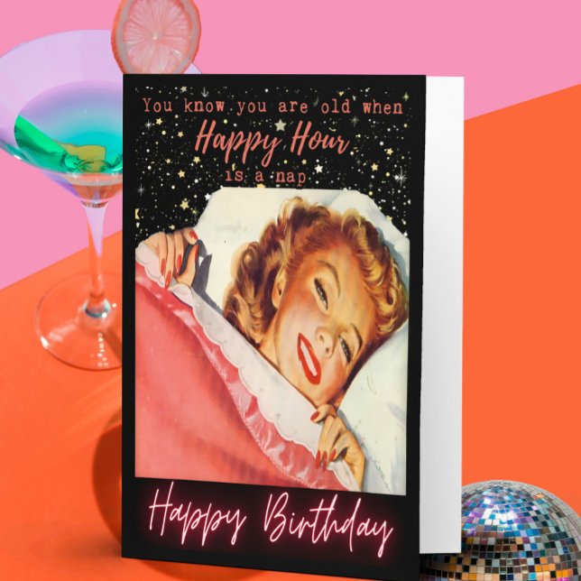 Funny Retro Birthday Card Best Friend-Sassy-Happy (Creator Uploaded)