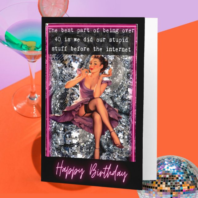 Funny Retro Birthday Card Best Friend-Sassy-Intern (Creator Uploaded)