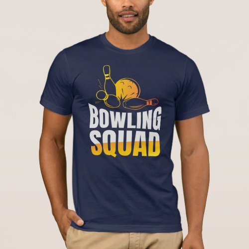 Funny Retro Bowling Squad Team Mens T_Shirt