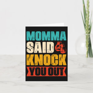 Funny Retro Boxing Quote Card