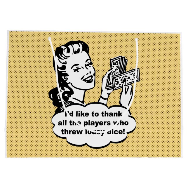 Funny Retro Bunco Gift Bag (Back)