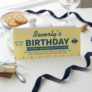 Funny Retro Butter Stick Personalized Birthday Invitation