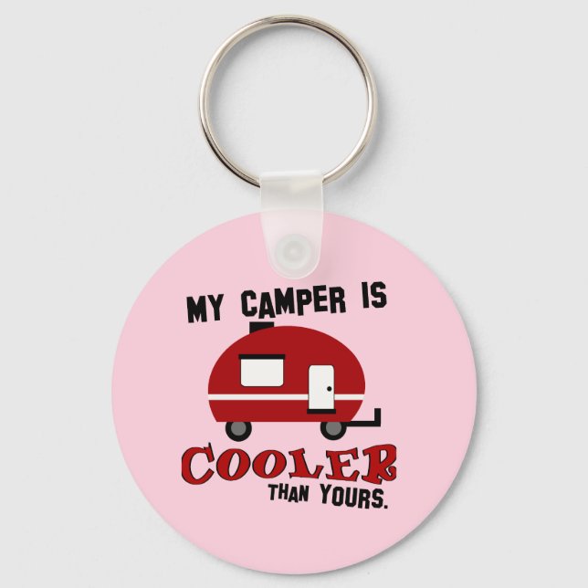 Funny Retro Camper Keychain (Front)
