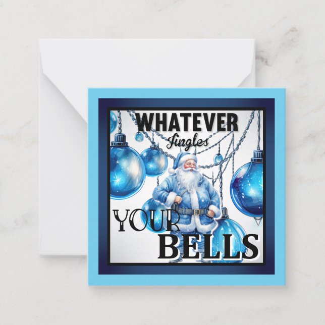 Funny Retro Christmas Note Card (Front)