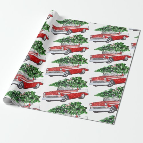 Funny Retro Christmas Wrapping Paper