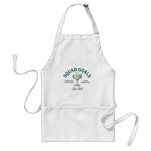 Funny Retro Cocktail Party Design Adult Apron