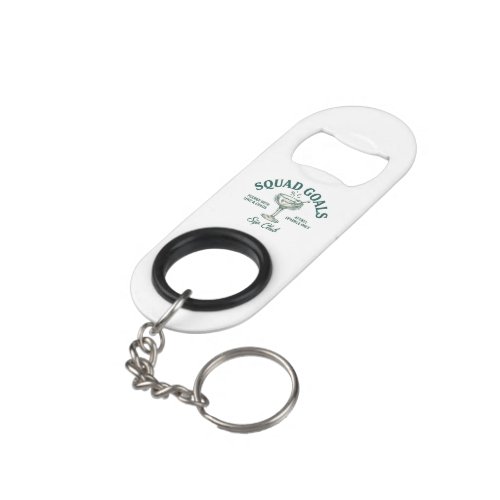 Funny Retro Cocktail Party Design Keychain Bottle Opener