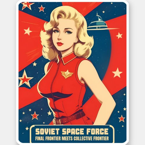 Funny Retro Cold War Soviet Space Race USSR Sticker