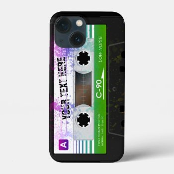 Funny Retro Compact Audio Cassette Iphone 13 Mini Case by BestCases4u at Zazzle