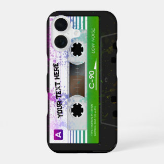 Funny Retro Compact Audio Cassette iPhone 16 Case
