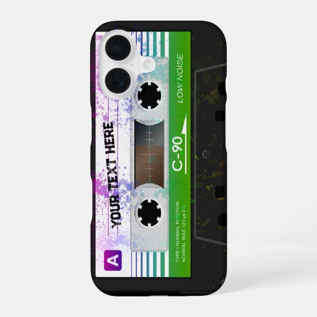 Funny Retro Compact Audio Cassette Iphone Case (Back)