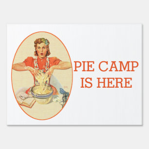 Funny Retro Cooking Woman Yard Sign