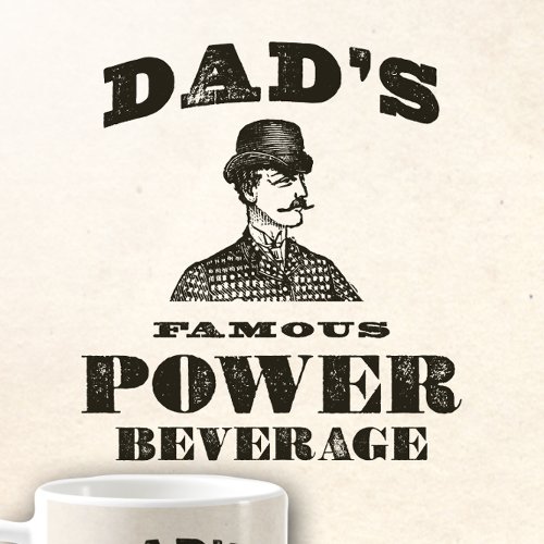 Funny Retro Dads Power Beverage Victorian Coffee Mug