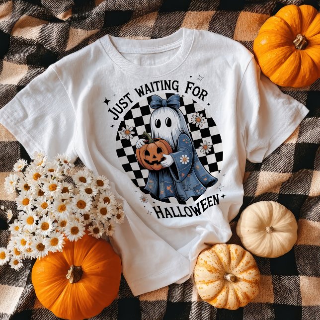 Funny Retro Denim Coquette  Halloween Ghost T-Shirt (Funny Retro Denim Coquette Halloween Ghost T-Shirt)