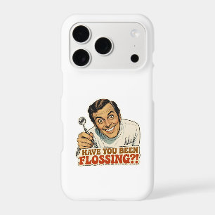 Funny Retro Dentist Have You Been Flossing Meme iPhone 17 Pro Case