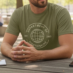 Funny Retro Department of Overthinking Introvert T-Shirt