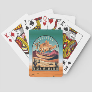 Funny Retro Desert Family Reunion ID1134 Poker Cards