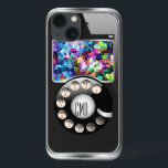 Funny Retro Dial Phone With Photo Frame iPhone 13 Case<br><div class="desc">Cute and humorous retro phone with photo frame. Retro takes on modern phone. Custom and optional monogram. You can replace mosaic tiles with your photo or have it as is.</div>