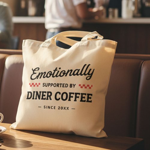 Funny Retro Diner Coffee Vintage Style Nostalgia Tote Bag