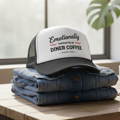 Funny Retro Diner Coffee Vintage Style Nostalgia Trucker Hat