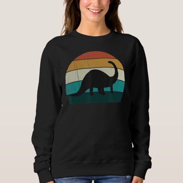 Funny Retro Dinosaur - Great Brachiosaurus Lovers  Sweatshirt (Front)