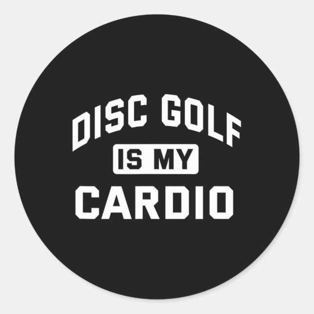Funny Retro Disc And Disk Golf Ultimate Frisbee Pl Classic Round Sticker (Front)