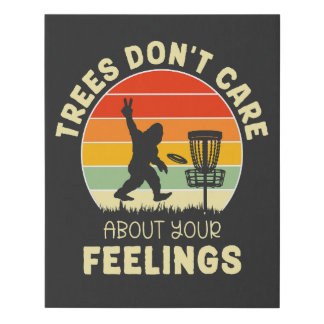 Funny Retro Disc Golf Design | Frisbee Lovers Faux Canvas Print