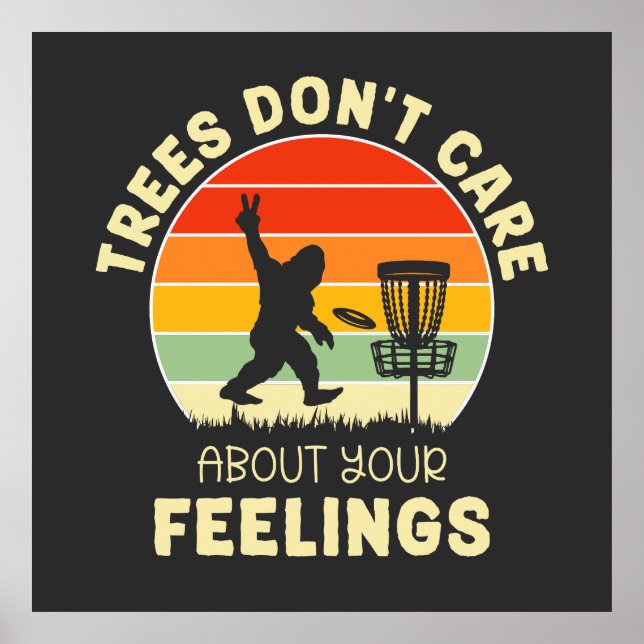 Funny Retro Disc Golf Design | Frisbee Lovers Poster (Front)
