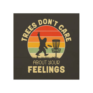 Funny Retro Disc Golf Design Frisbee Lovers Wood Wall Art