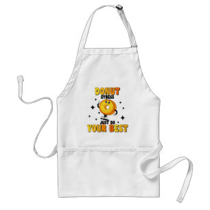 Funny Retro Donut motivational Quote Adult Apron
