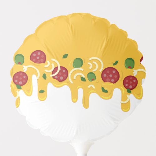 Funny Retro Dripping Pizza Cheese Keto Party Balloon