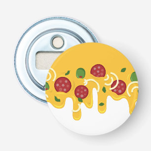 Funny Retro Dripping Pizza Cheese Keto Party Bottle Opener