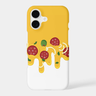 Funny Retro Dripping Pizza Cheese Keto Party iPhone 17 Case