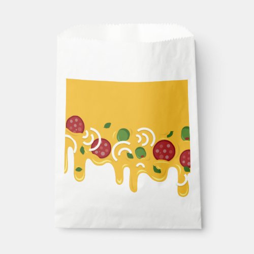 Funny Retro Dripping Pizza Cheese Keto Party Favor Bag