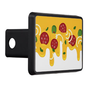 Funny Retro Dripping Pizza Cheese Keto Party Hitch Cover