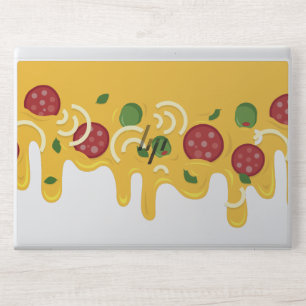 Funny Retro Dripping Pizza Cheese Keto Party HP Laptop Skin