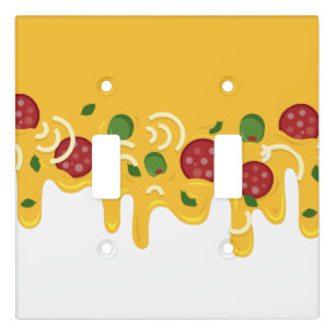 Funny Retro Dripping Pizza Cheese Keto Party Light Switch Cover
