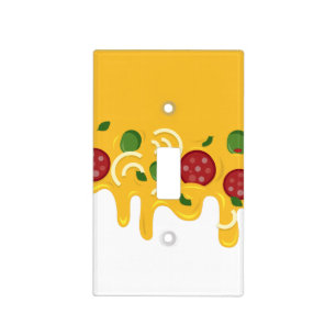 Funny Retro Dripping Pizza Cheese Keto Party Light Switch Cover