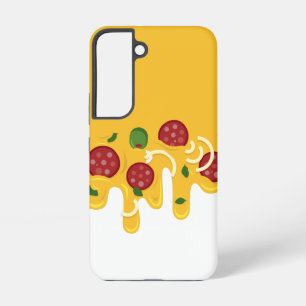 Funny Retro Dripping Pizza Cheese Keto Party Samsung Galaxy S22 Case