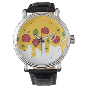 Funny Retro Dripping Pizza Cheese Keto Party Watch