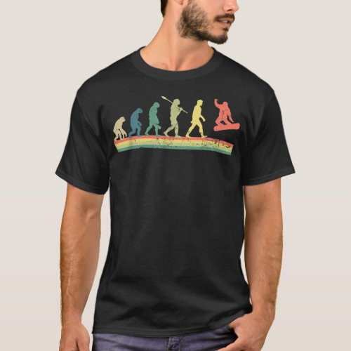 Funny Retro Evolution Of Snowboarding Snowboarders T_Shirt