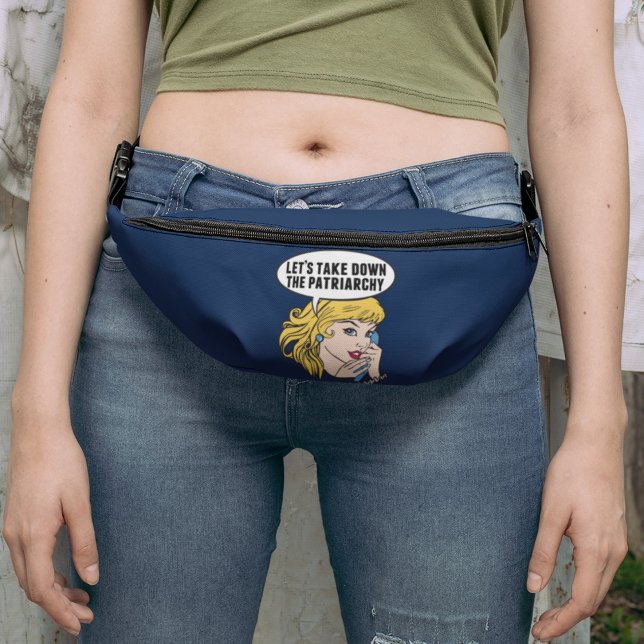 Funny Retro Feminist Pop Art Anti Patriarchy Fanny Pack (Creator Uploaded)