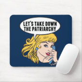 Funny Retro Feminist Pop Art Anti Patriarchy Mouse Pad (With Mouse)