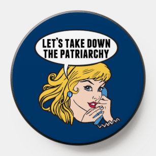 Funny Retro Feminist Pop Art Anti Patriarchy PopSocket