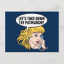 Funny Retro Feminist Pop Art Anti Patriarchy Postcard