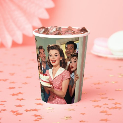 Funny Retro Friends Celebrating a Birthday